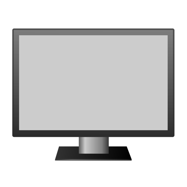 SVG LCD television vector drawing