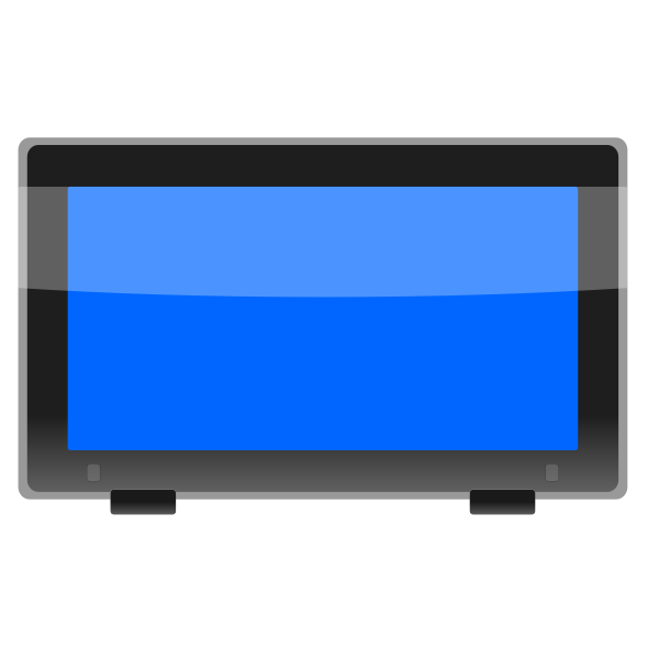 SVG LCD widescreen monitor vector image
