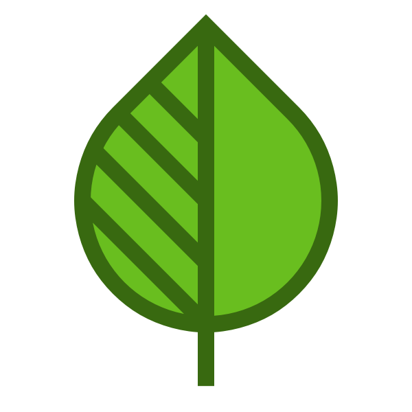 SVG Leaf shape logo icon