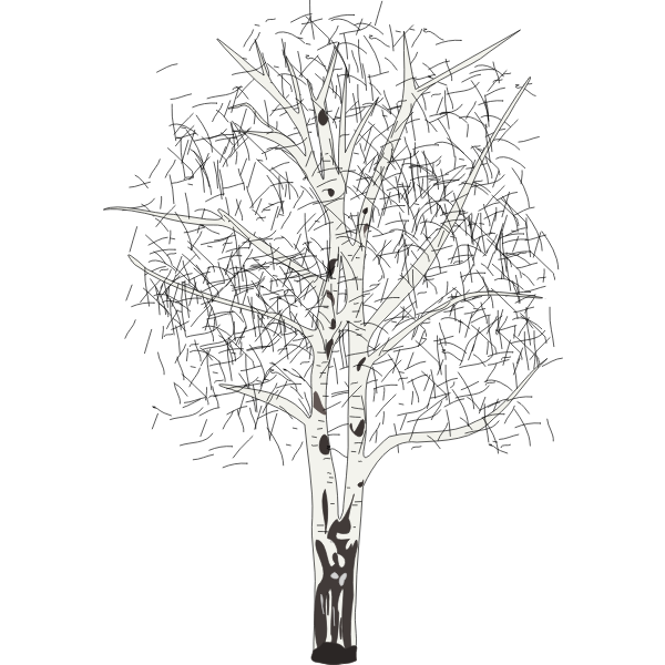 SVG leafless birch