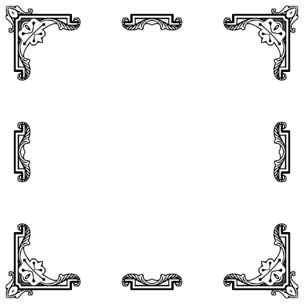 SVG Leafy corner frame
