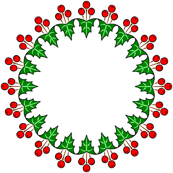SVG Leafy Floral Frame Color
