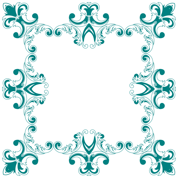SVG Leafy frame in green color