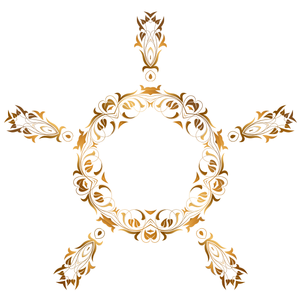 SVG Leafy gold frame