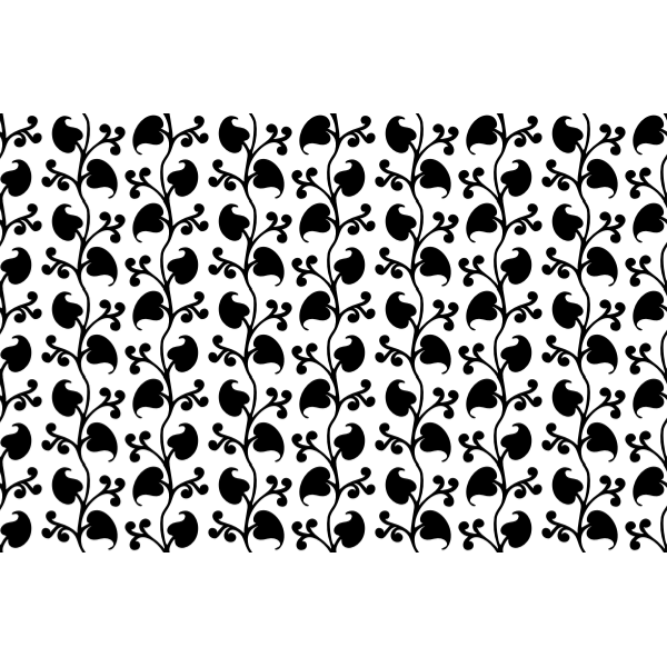 SVG Leafy pattern in black and white color
