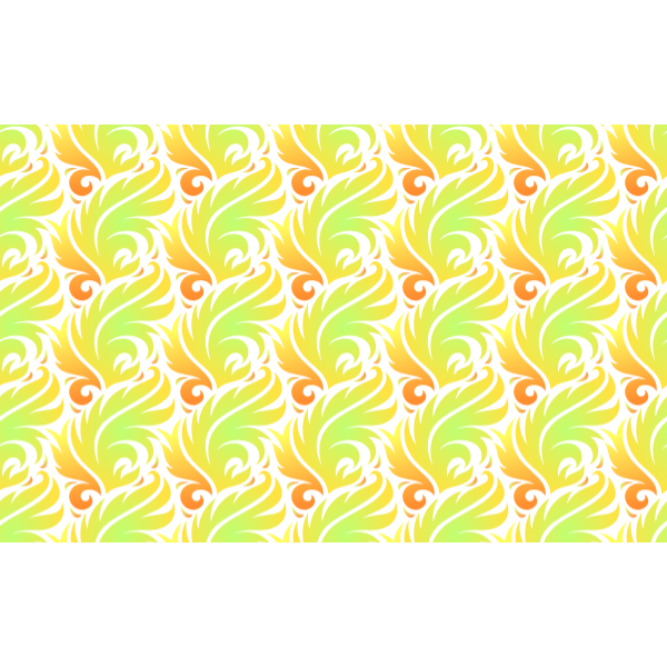 SVG Leafy pattern in orange and green