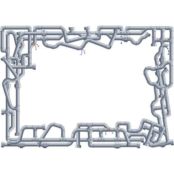 SVG Leaky Pipe Frame - A4