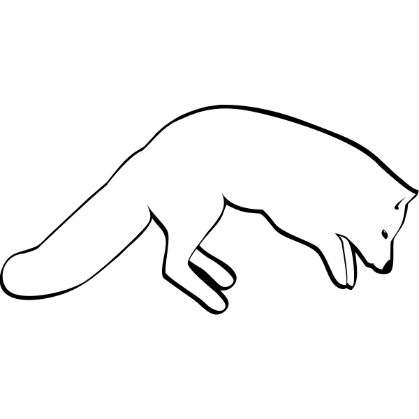 SVG Leaping Arctic Fox