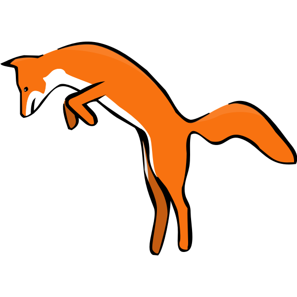 SVG Leaping Red Fox