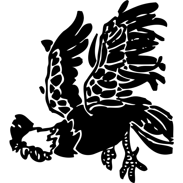 SVG leaping rooster