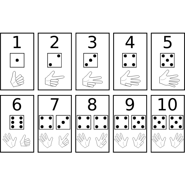 SVG Learn to count vector illustration