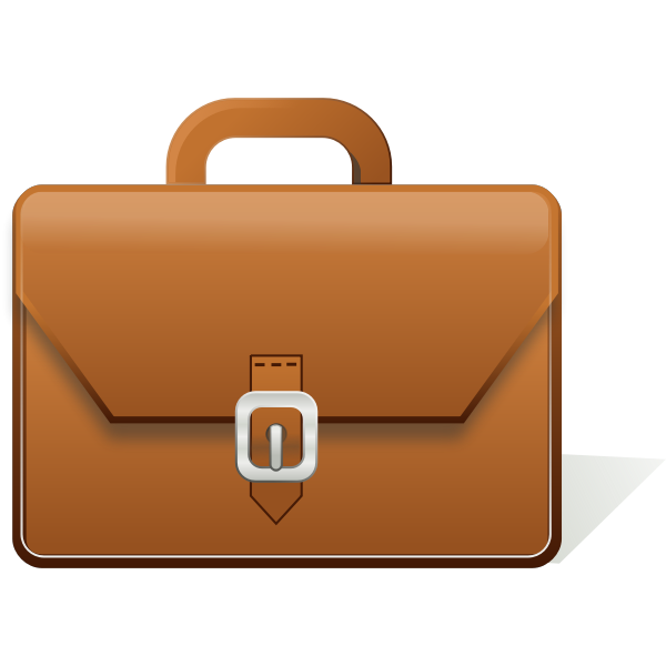 SVG Leather briefcase vector clip art