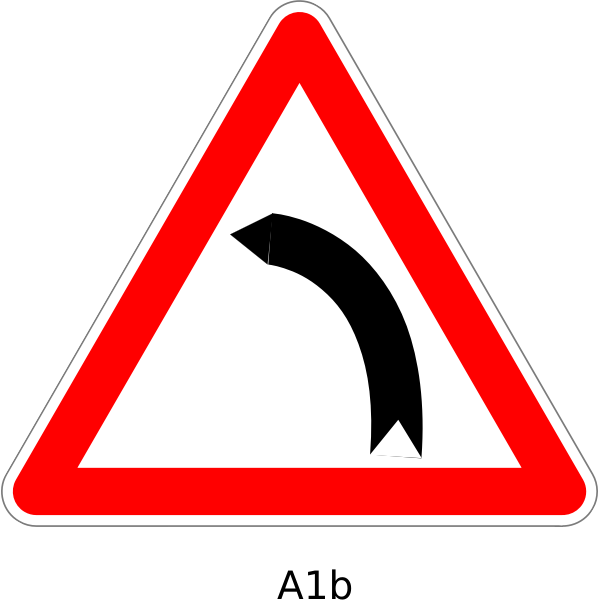 SVG Left hand curve ahead