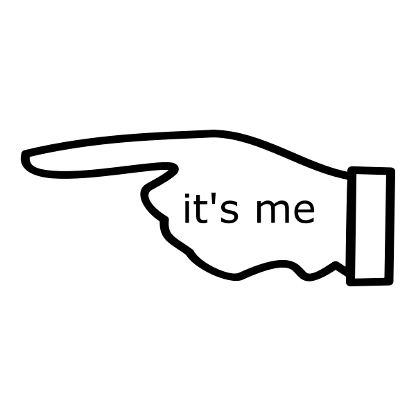 SVG Left hand pointing