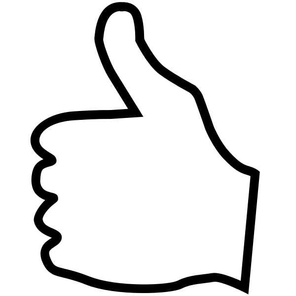 SVG Left hand thumb up