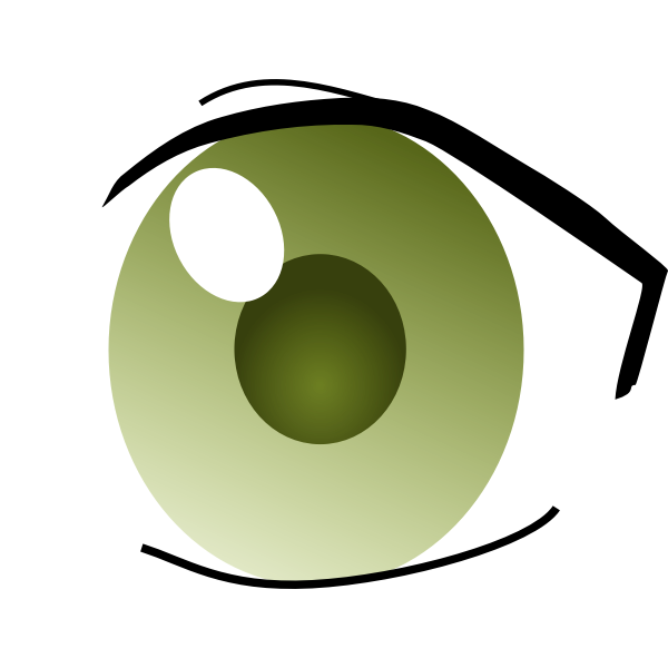 SVG Left manga eye vector image