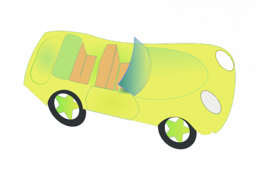 SVG lemon car for summer