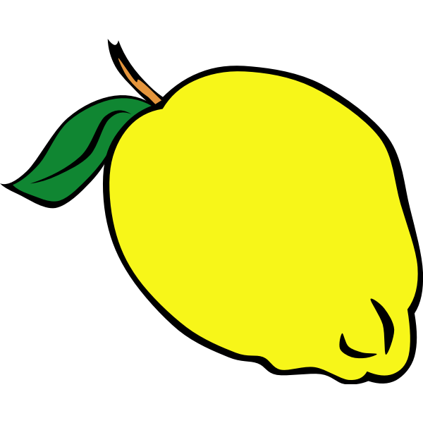 SVG Lemon or lime vector image with leaf