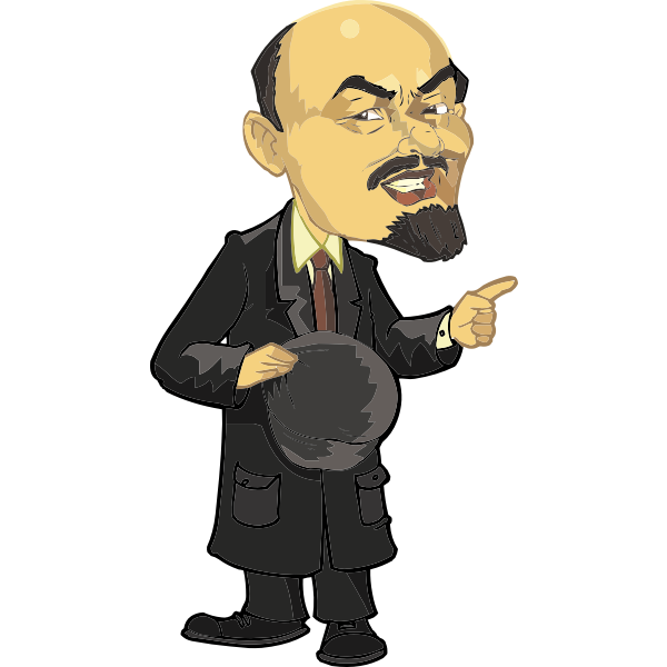 SVG Lenin full body caricature vector image
