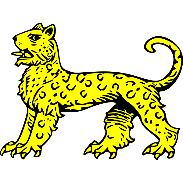 SVG leopard passant