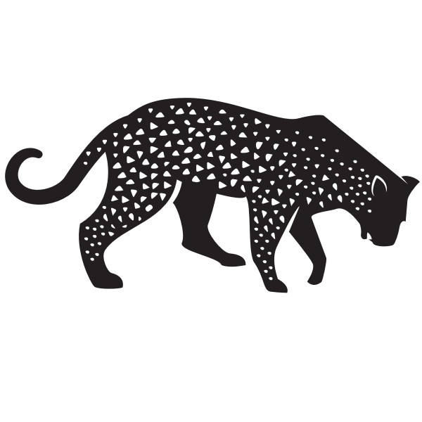 SVG Leopard silhouette clip art