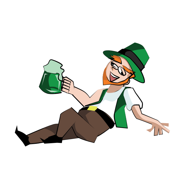 SVG Leprechaun celebrating