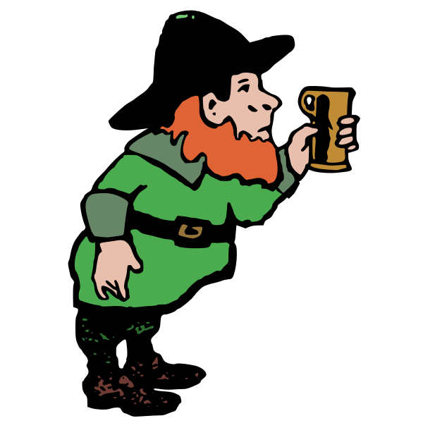 SVG Leprechaun with beer