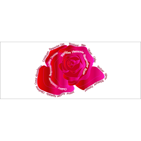SVG les mots en rose