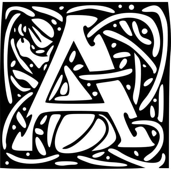 SVG Letter A vector image