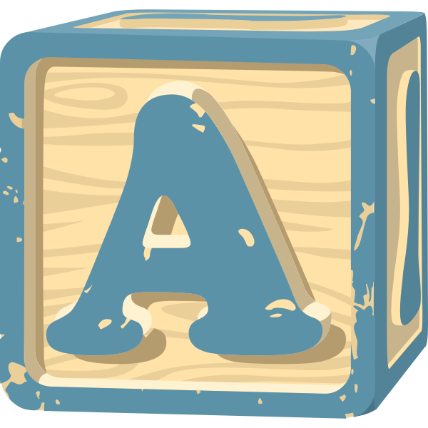 SVG Letter block A