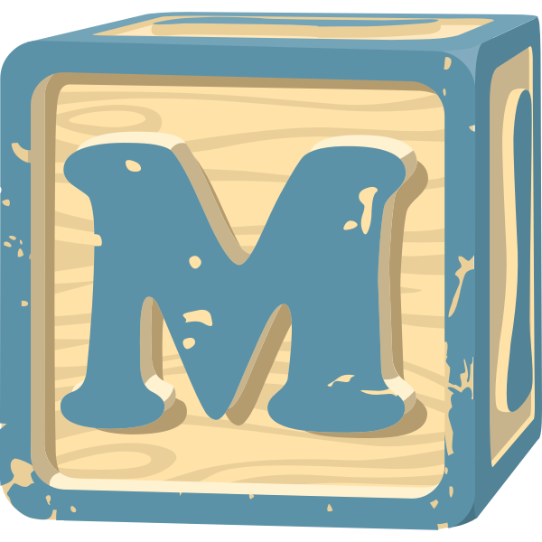 SVG Letter block M