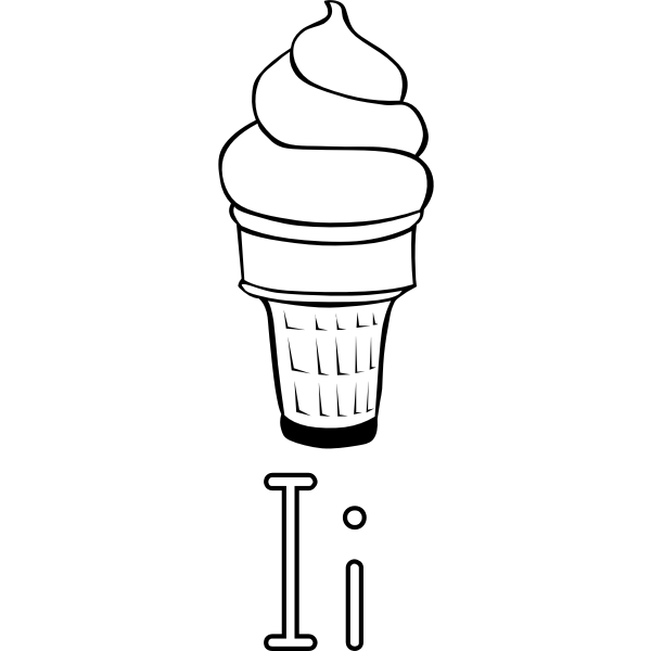 SVG Letter I for ice cream