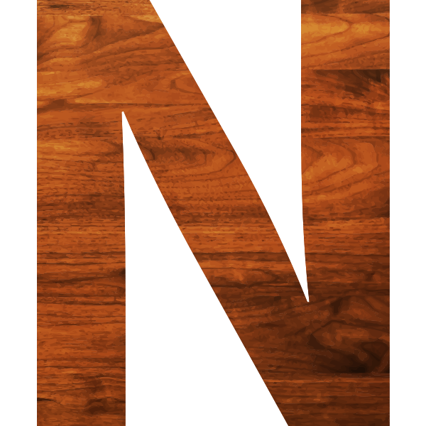 SVG Letter N in wooden texture