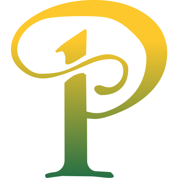SVG Letter P in arty style