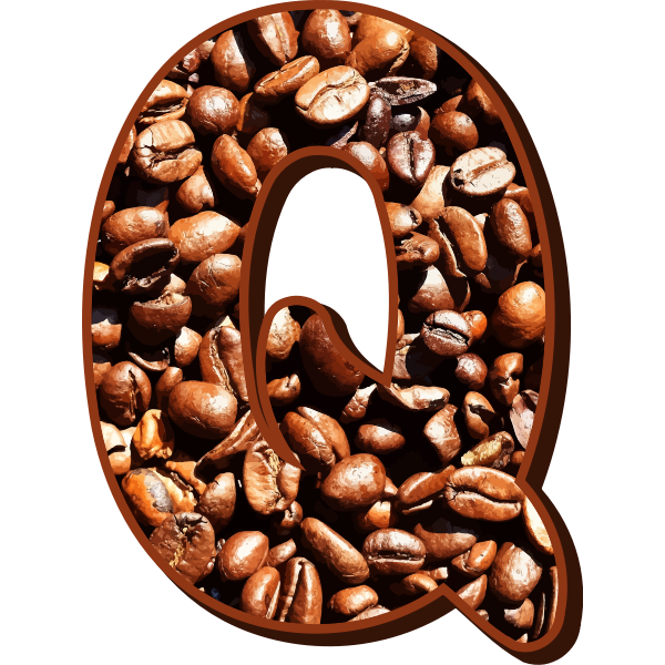 SVG Letter Q with coffee beans