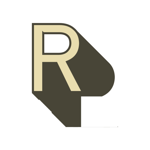 SVG Letter R with shadow effect