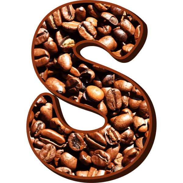 SVG Letter S with coffee filling