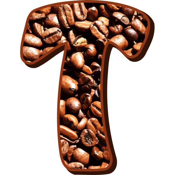 SVG Letter T in beans