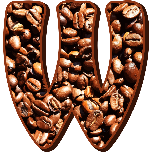 SVG Letter W with coffee