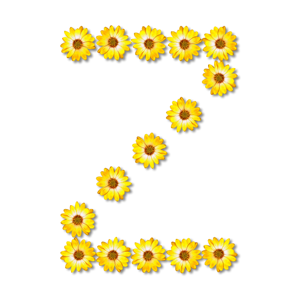 SVG Letter Z in flowers