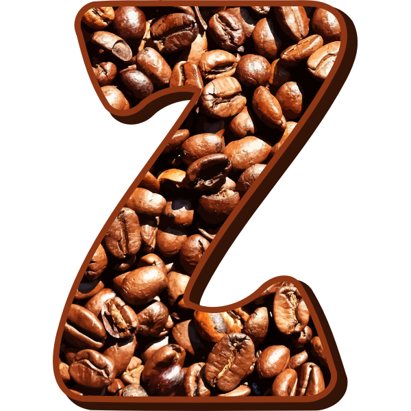 SVG Letter Z with coffee beans