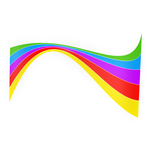 SVG LGBT rainbow ribbon