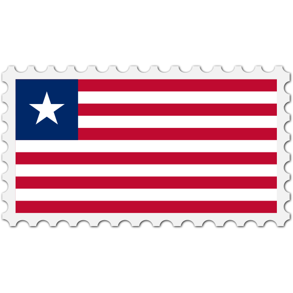 SVG Liberia flag stamp