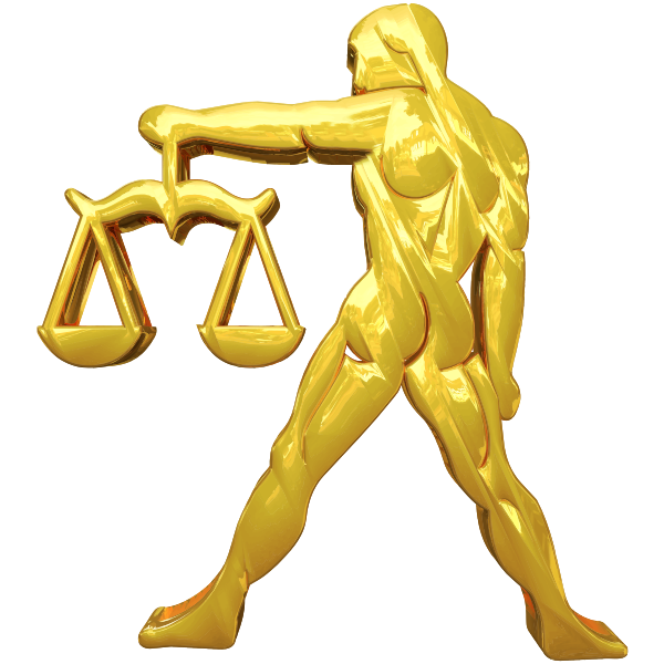 SVG Libra zodiac sign gold color