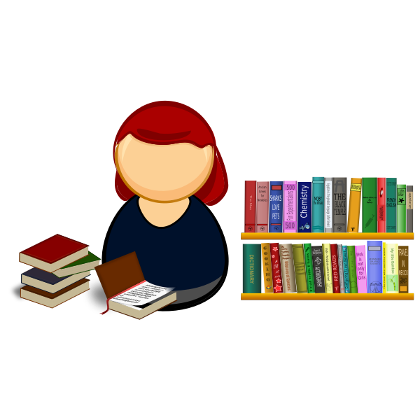 SVG Librarian vector clip art