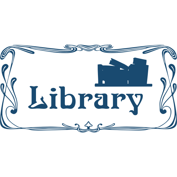 SVG Library door sign
