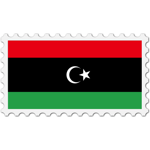 SVG Libya flag stamp
