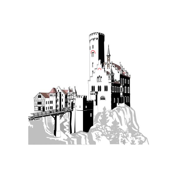 SVG Lichtenstein Castle vector