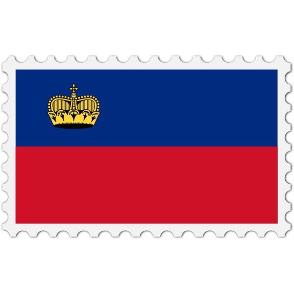 SVG Liechtenstein flag stamp