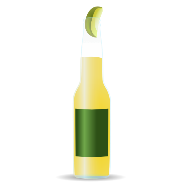 SVG Light beer bottle vector image